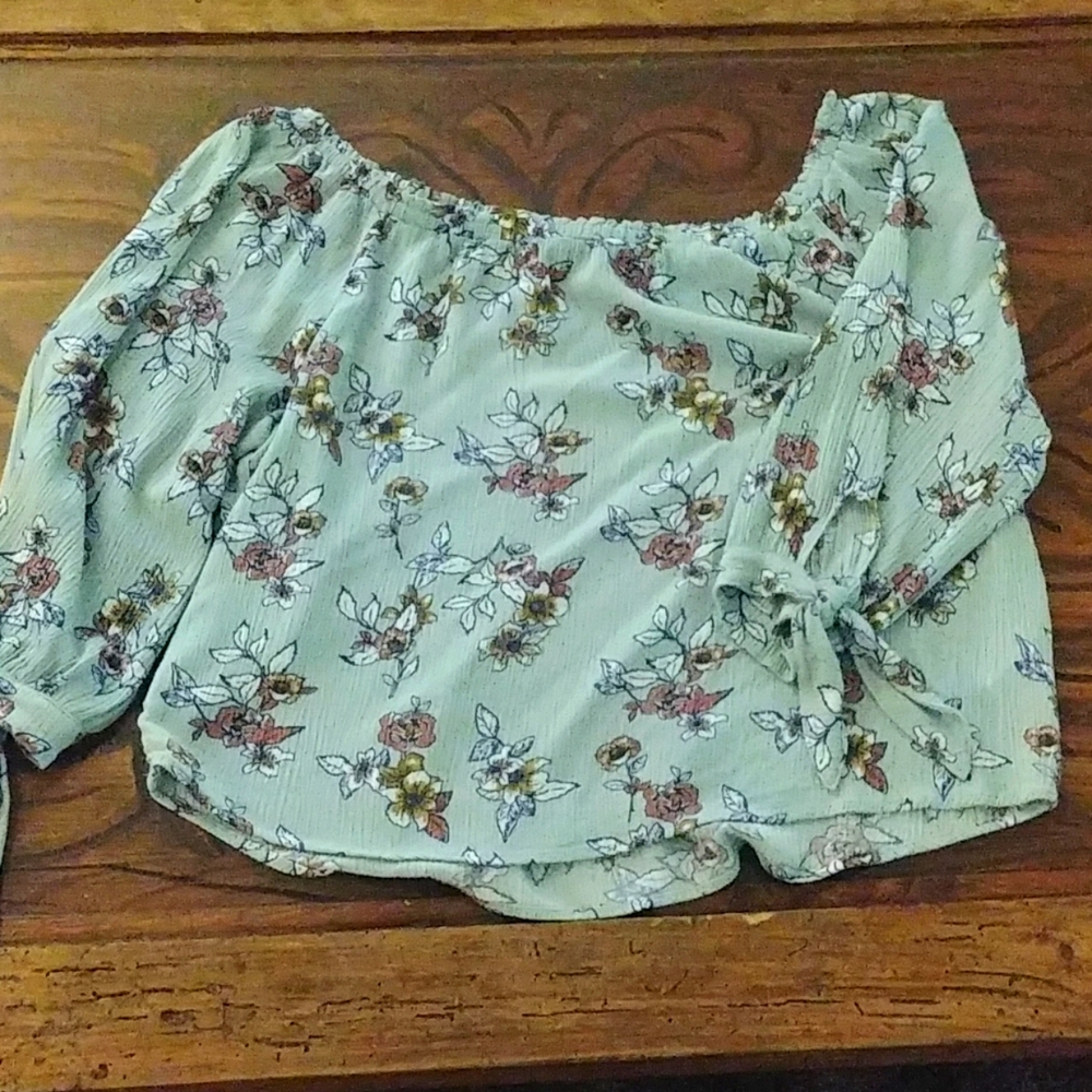 Off shoulder Cotton floral Print top
